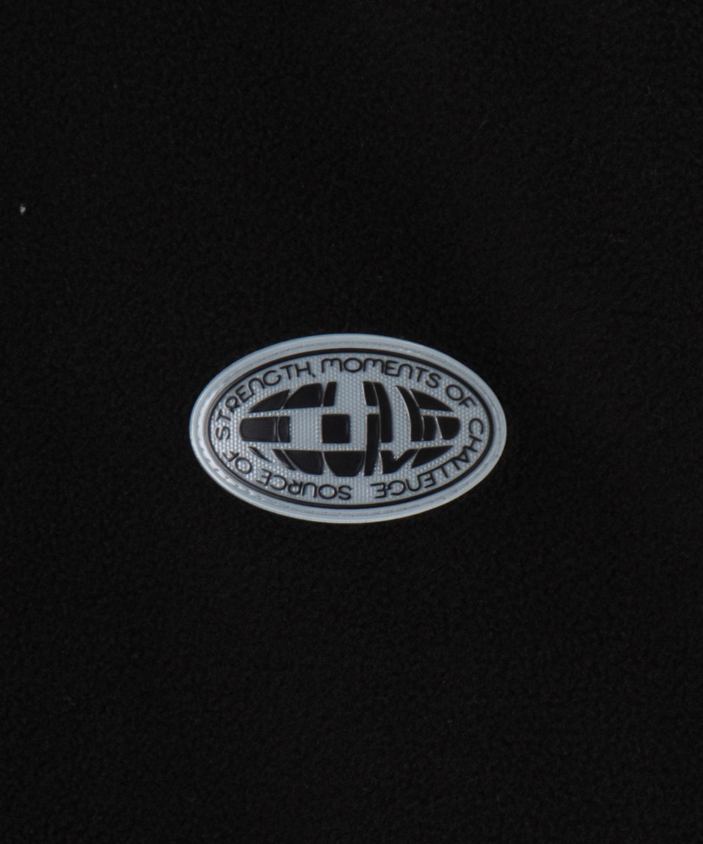 フリース　ワンポイントハーフZIPプルオーバー