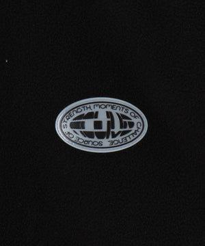 フリース　ワンポイントハーフZIPプルオーバー