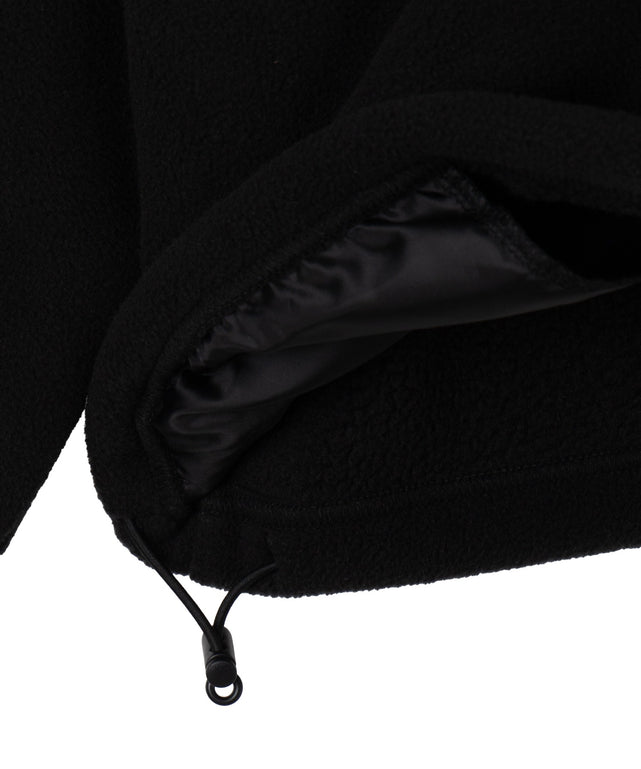 フリース　ワンポイントハーフZIPプルオーバー