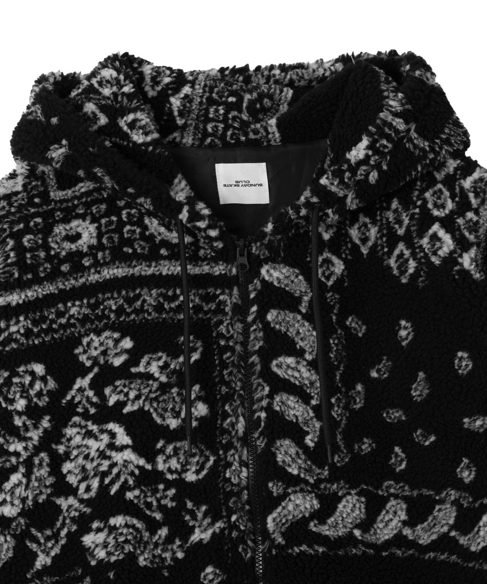 ボアパターンフードブルゾン