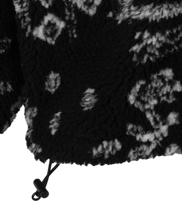 ボアパターンフードブルゾン