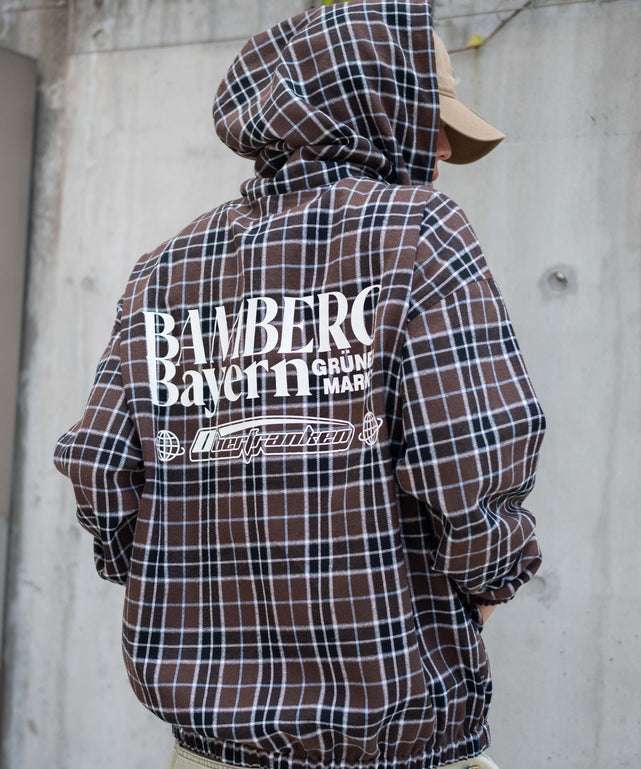 ブラウンチェック1 モデル：175cm L着用