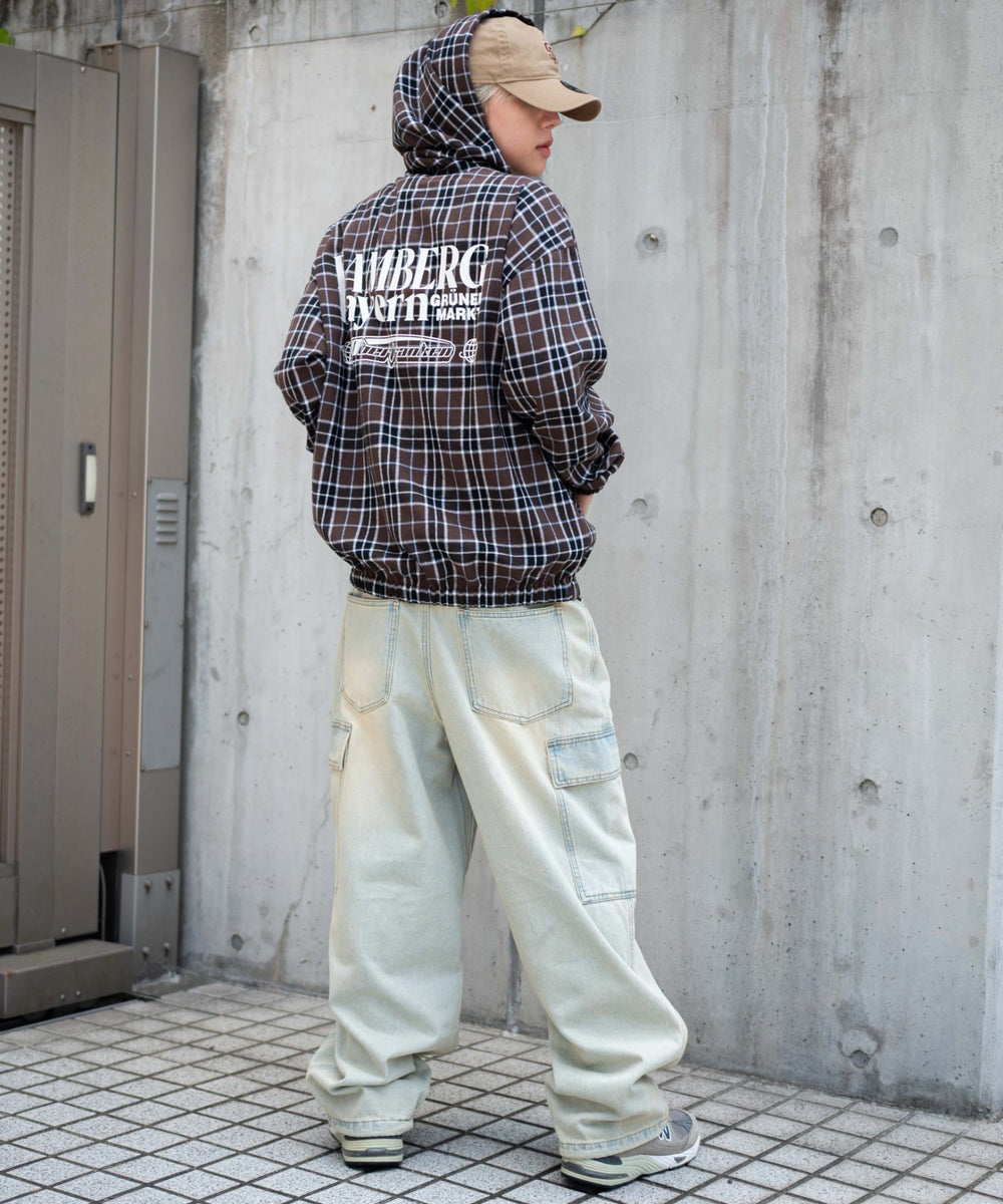 ブラウンチェック1 モデル：175cm L着用