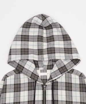 チェックグラフィックZIPパーカー（LS）