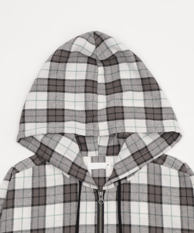 チェックグラフィックZIPパーカー（LS）