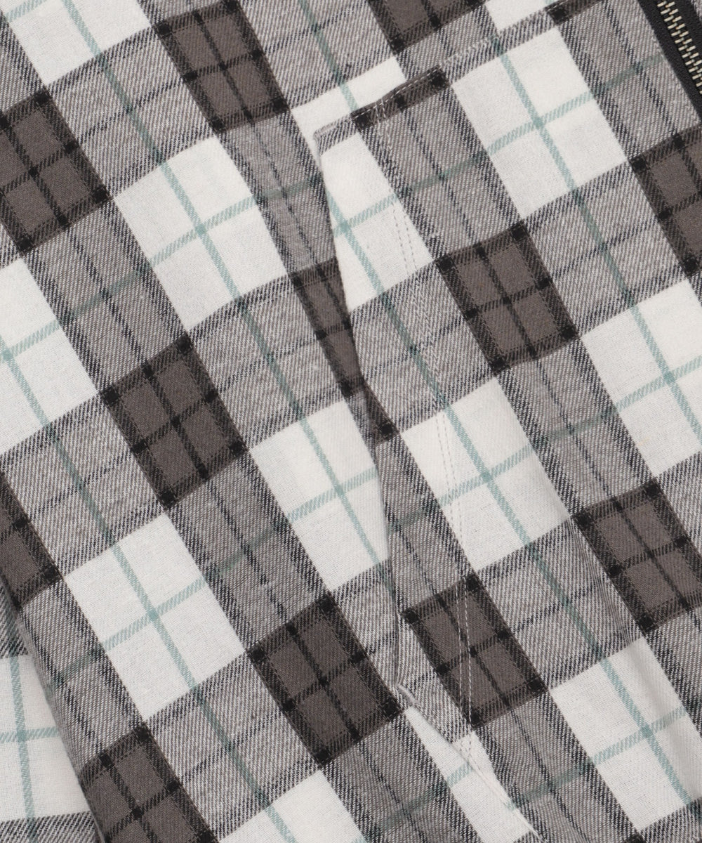 チェックグラフィックZIPパーカー（LS）