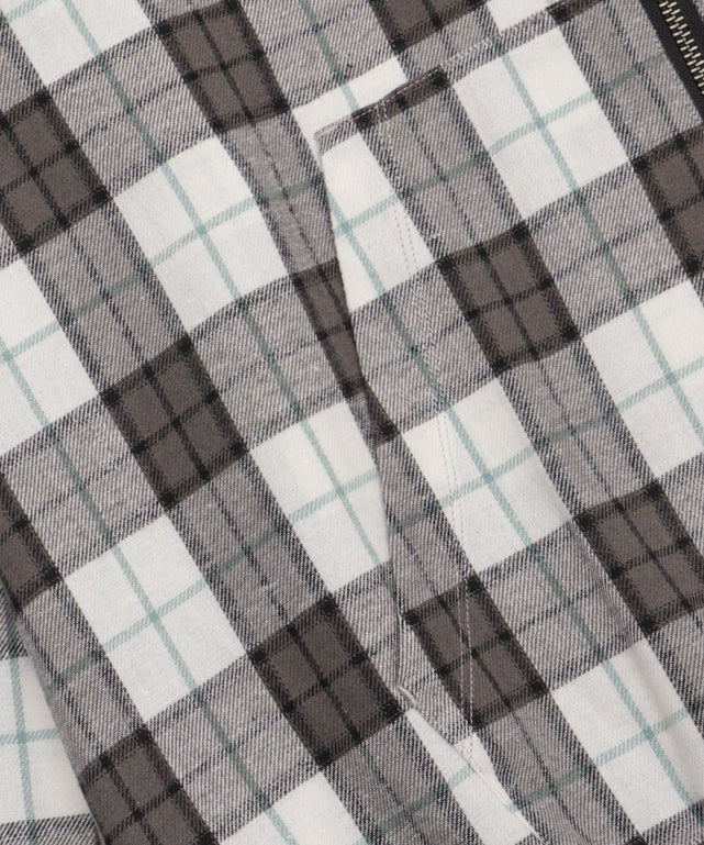 チェックグラフィックZIPパーカー（LS）