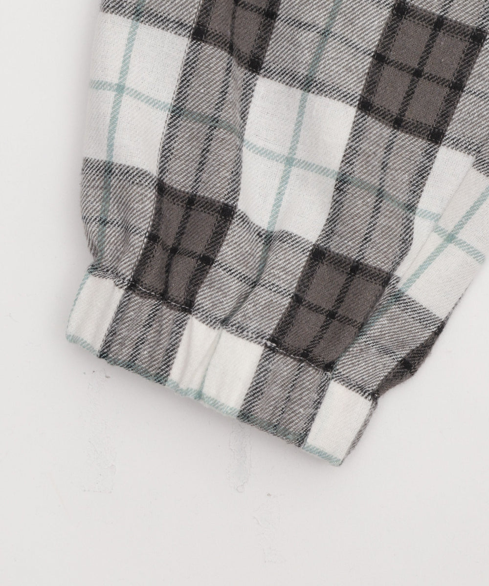 チェックグラフィックZIPパーカー（LS）