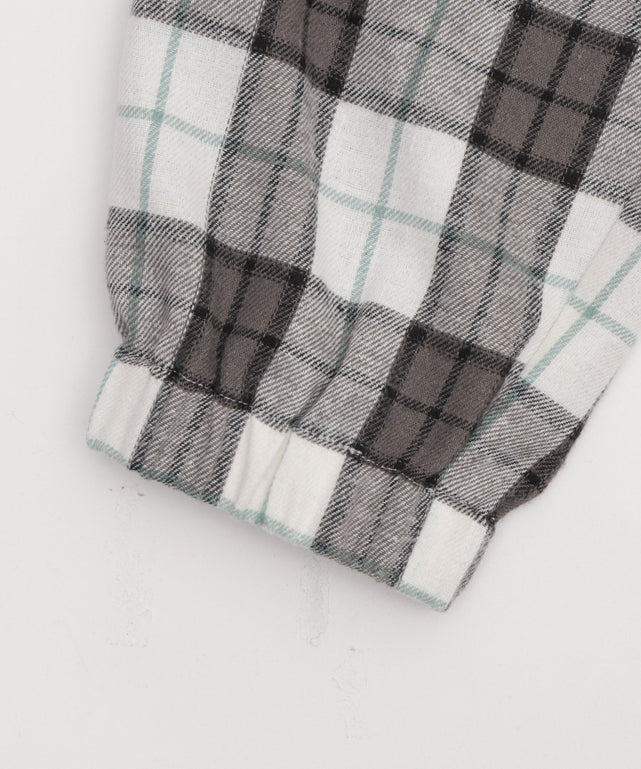 チェックグラフィックZIPパーカー（LS）