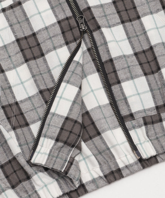 チェックグラフィックZIPパーカー（LS）