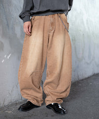 チェーン付きバルーンデニムパンツ