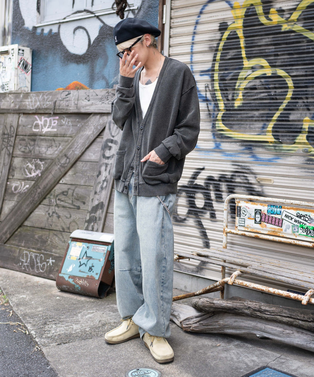 デニム淡加工 モデル：175cm L着用