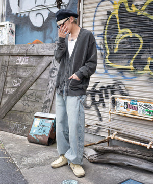 デニム淡加工 モデル：175cm L着用