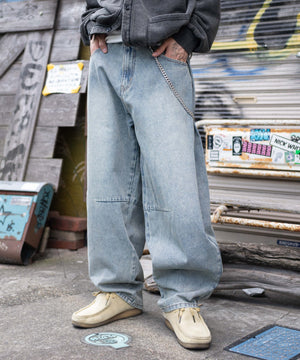 デニム淡加工 モデル：175cm L着用