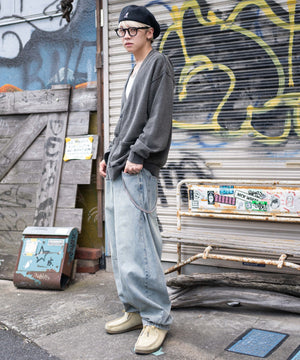 デニム淡加工 モデル：175cm L着用