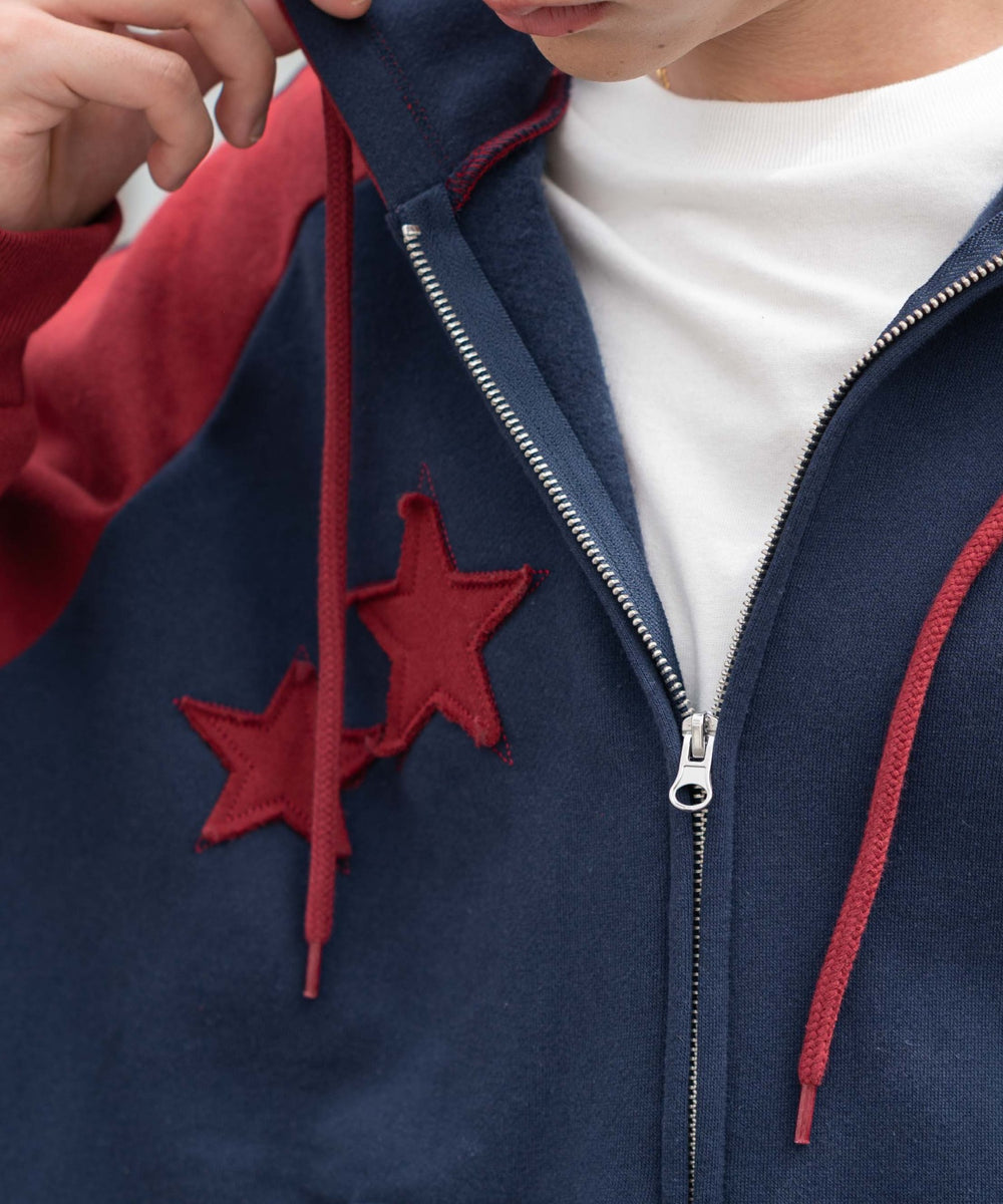 ラインラグランZIPパーカー