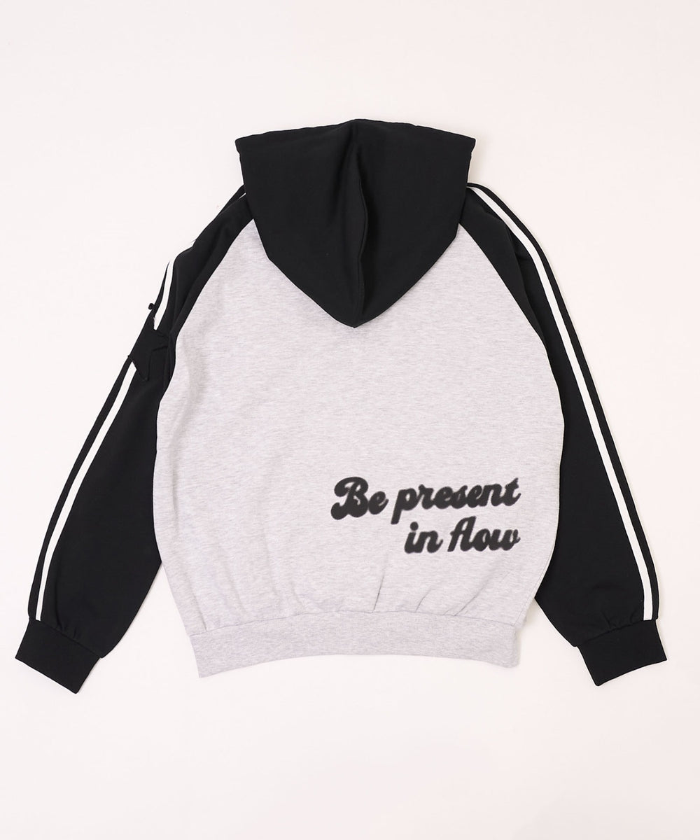 ラインラグランZIPパーカー