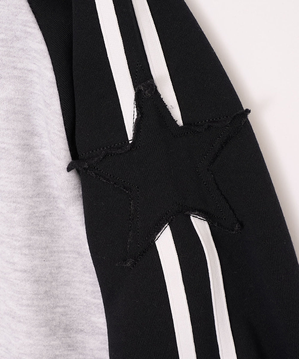 ラインラグランZIPパーカー