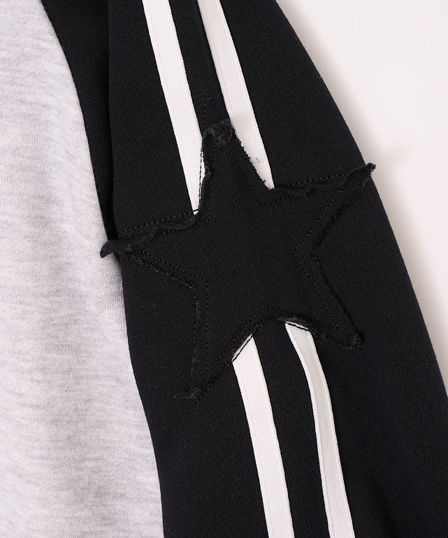 ラインラグランZIPパーカー