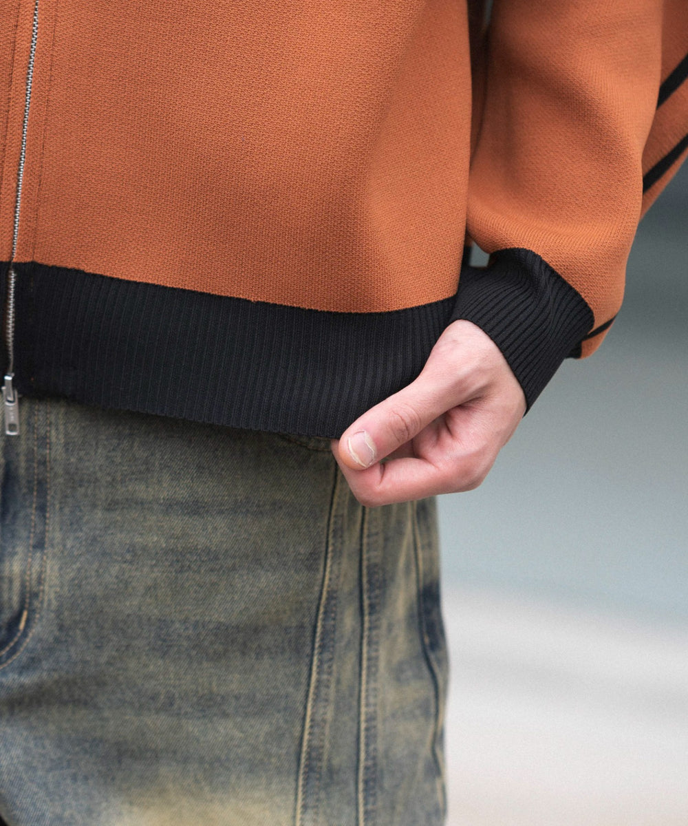 ライントラックニットジャケット