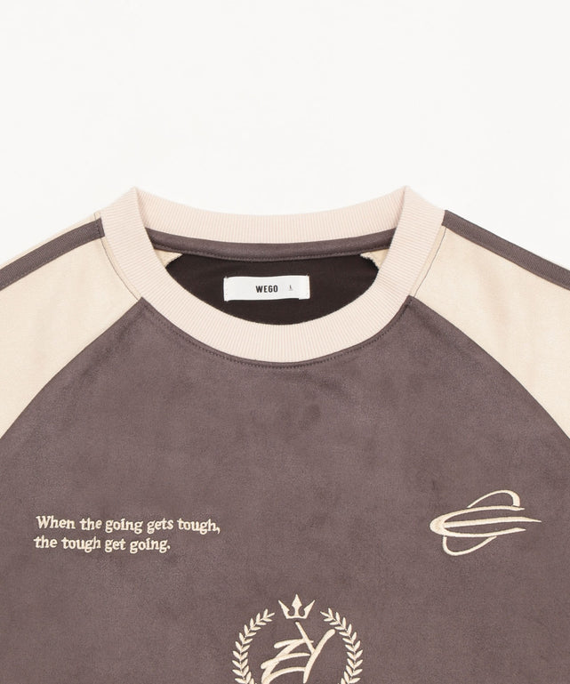 フェイクスウェードゲームプルオーバー