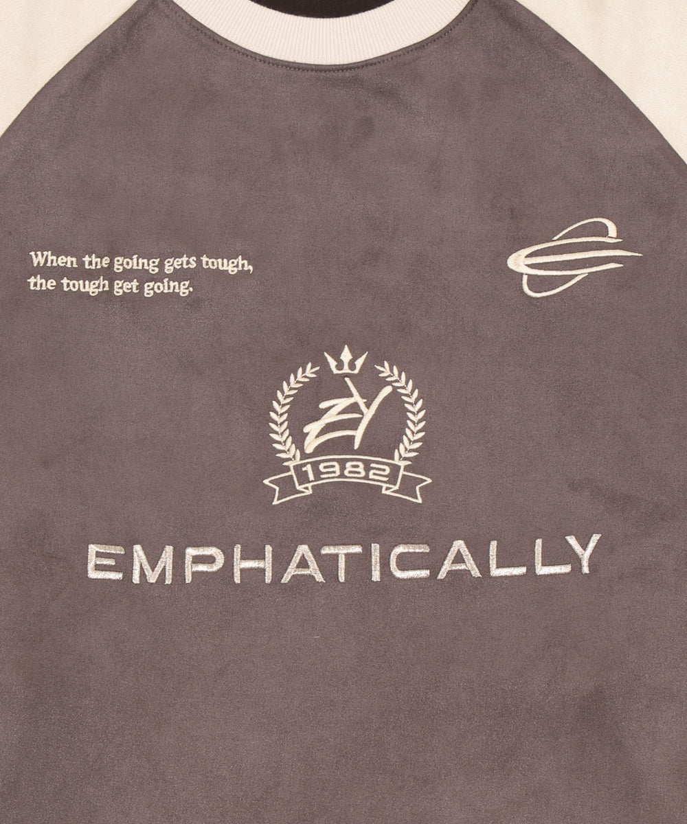 フェイクスウェードゲームプルオーバー