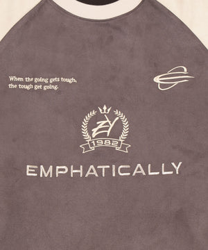 フェイクスウェードゲームプルオーバー