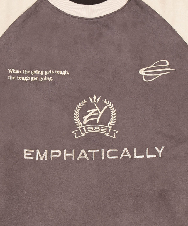 フェイクスウェードゲームプルオーバー