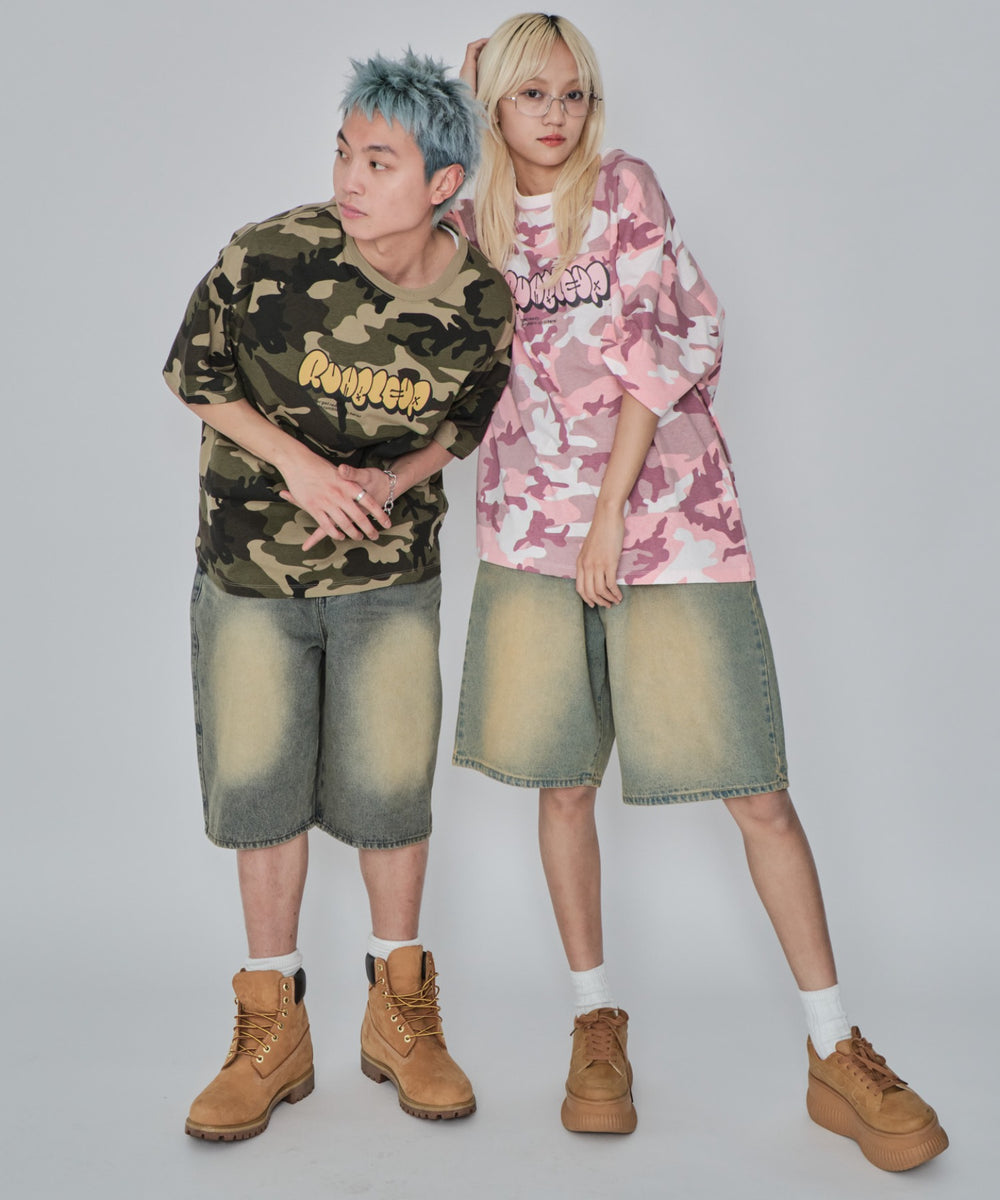 グリーン　ピンク