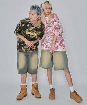 グリーン　ピンク