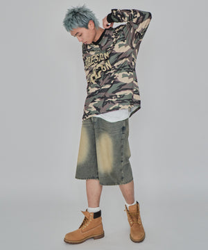 デニム淡加工 モデル：178cm L着用