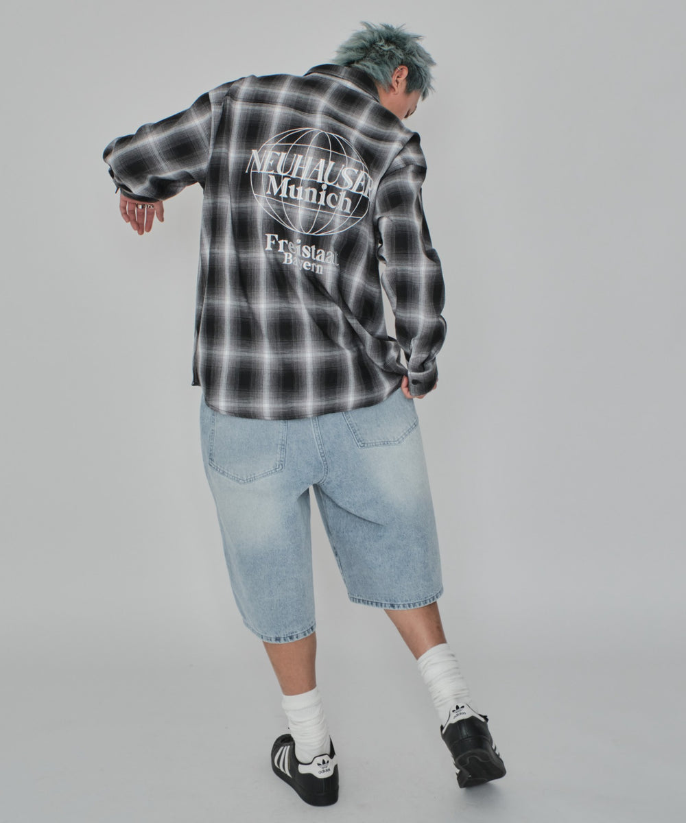 デニム淡 モデル：178cm L着用