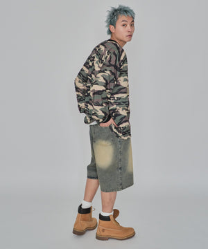 デニム淡加工 モデル：178cm L着用