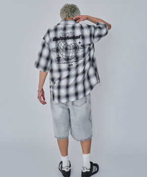 ホワイトチェック モデル：178cm L着用