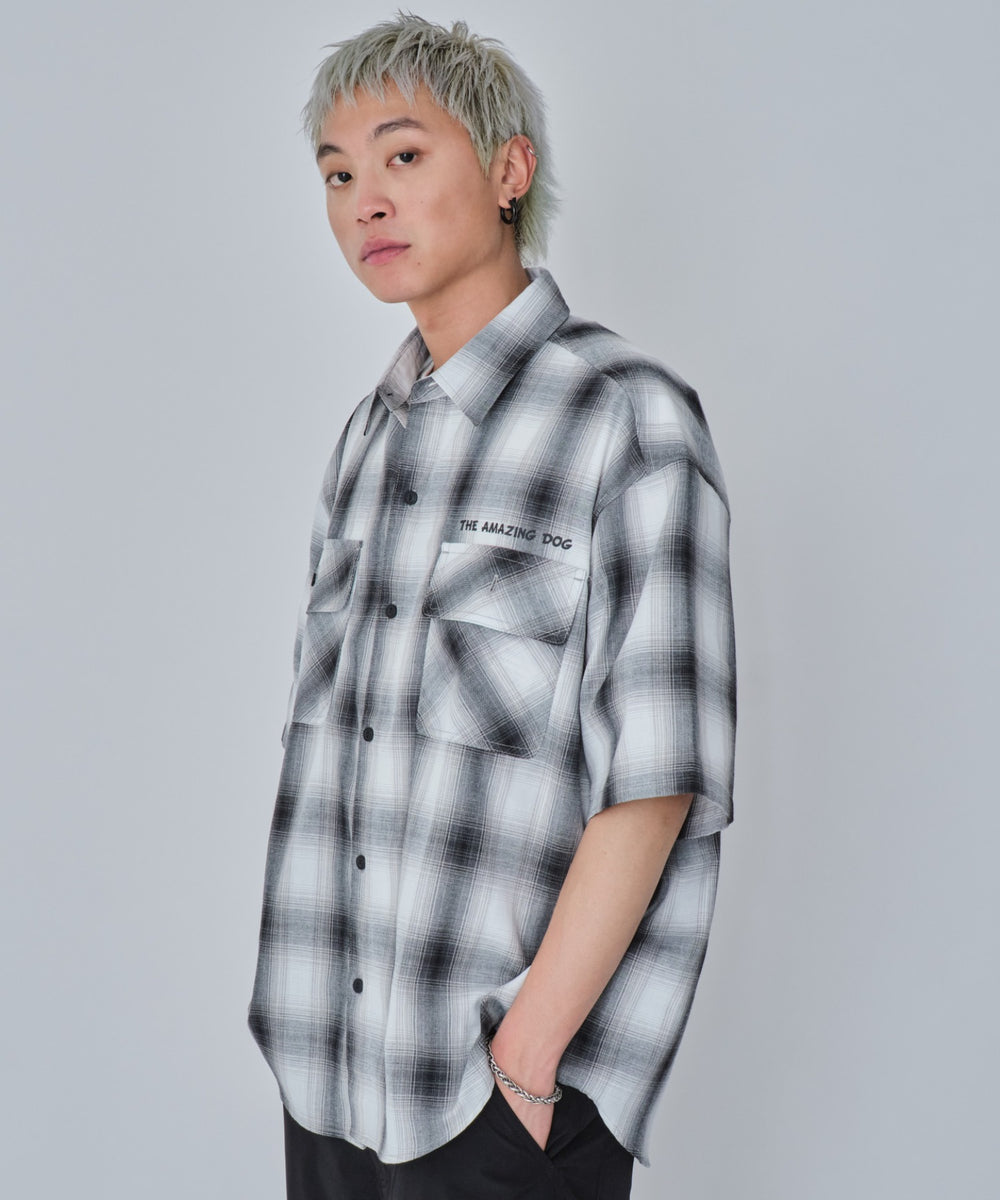 ホワイトチェック モデル：178cm L着用