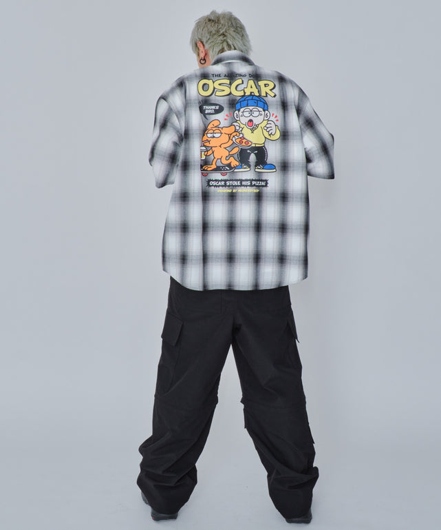 ホワイトチェック モデル：178cm L着用