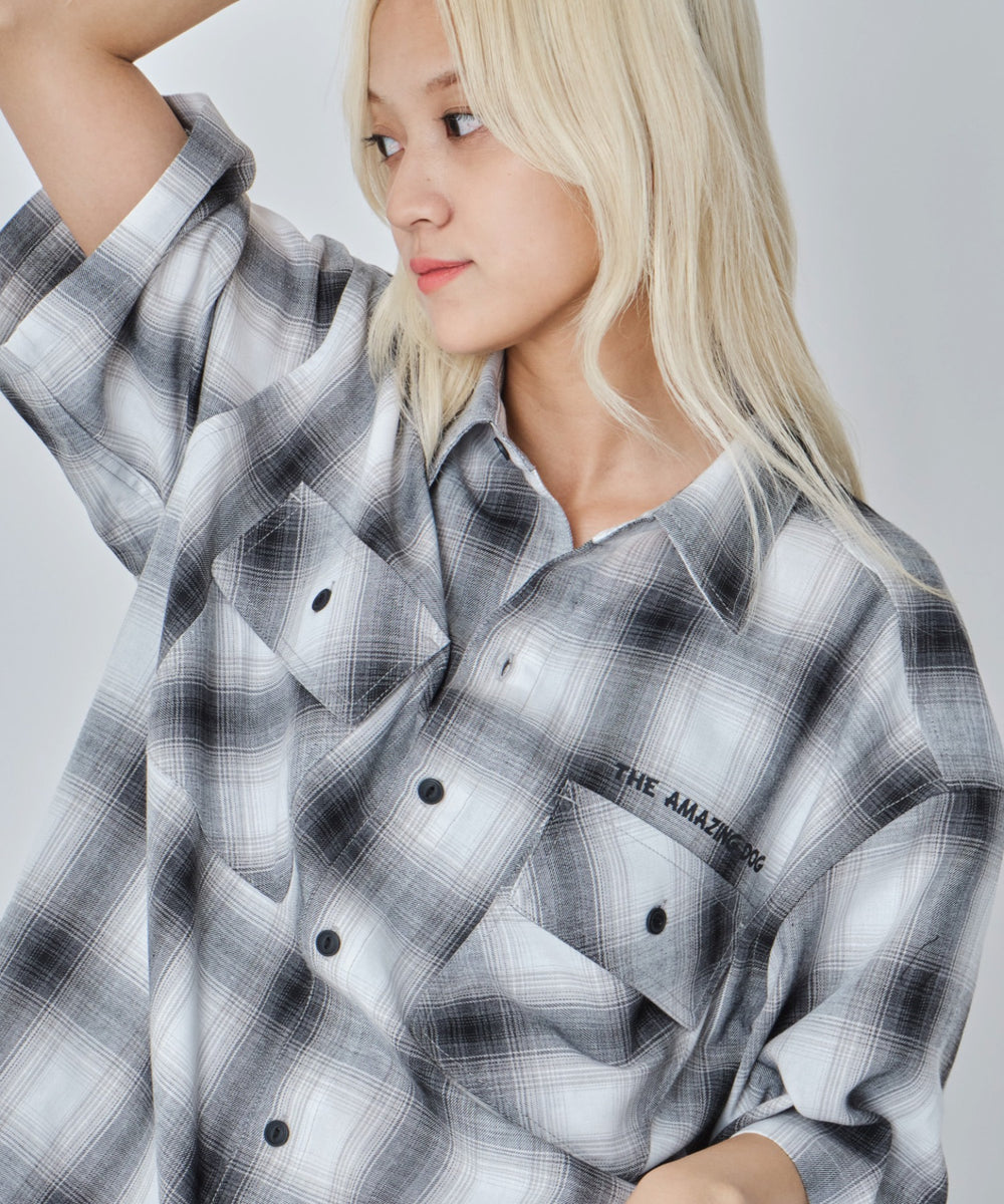 ホワイトチェック モデル：172cm M着用