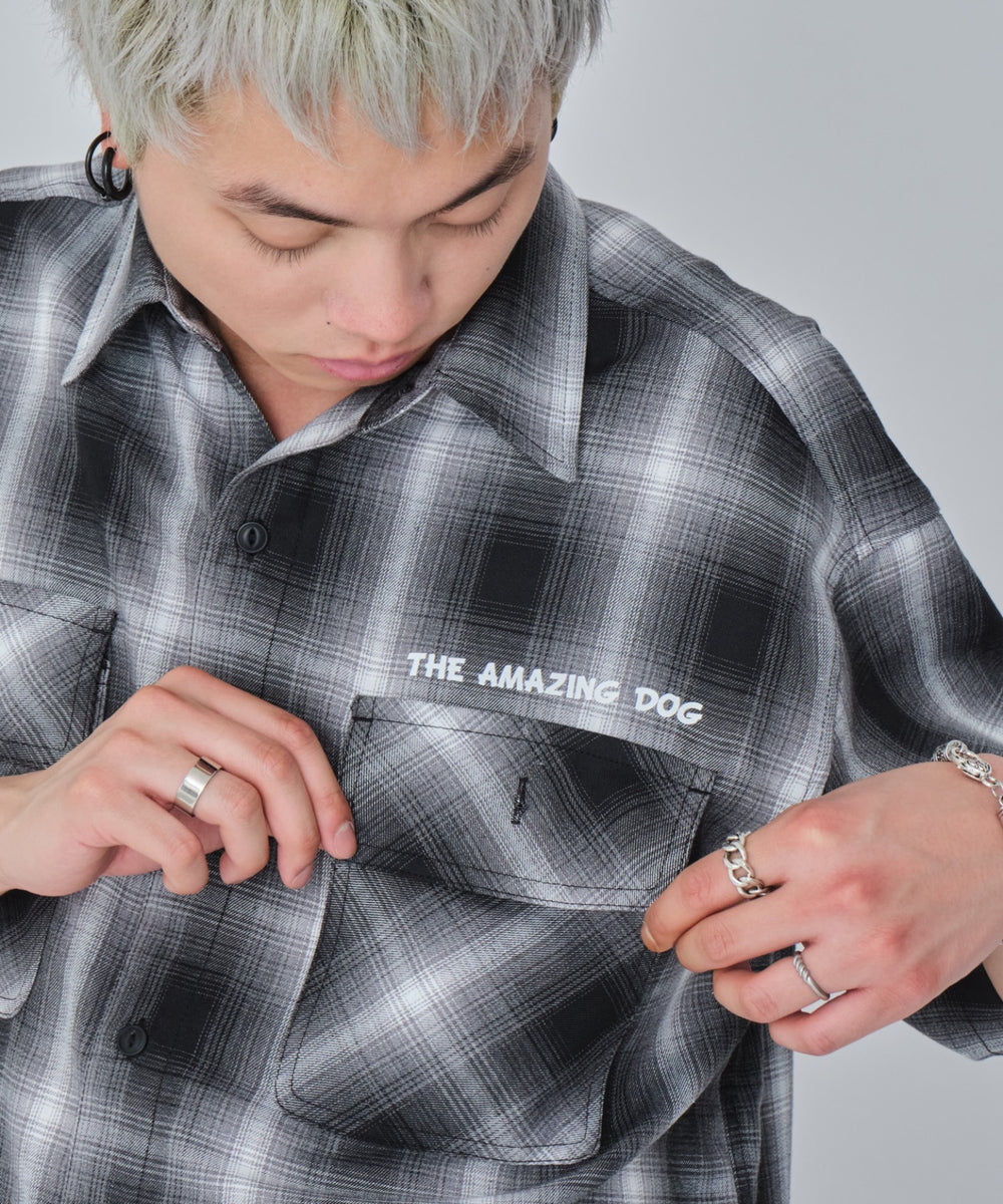 ブラックチェック モデル：178cm L着用