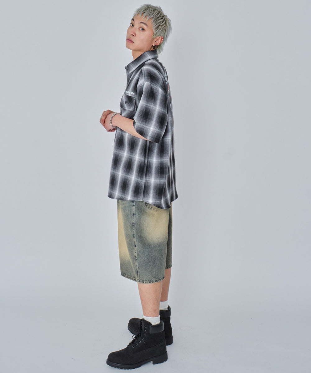 ブラックチェック モデル：178cm L着用