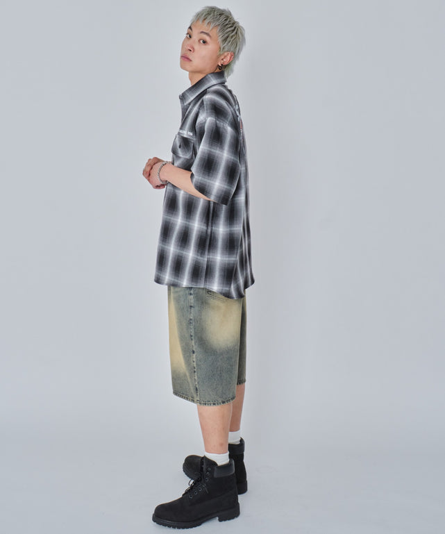 ブラックチェック モデル：178cm L着用