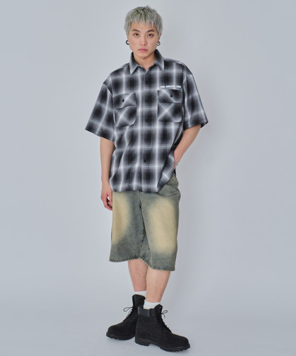 ブラックチェック モデル：178cm L着用