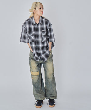 ブラックチェック モデル：172cm M着用