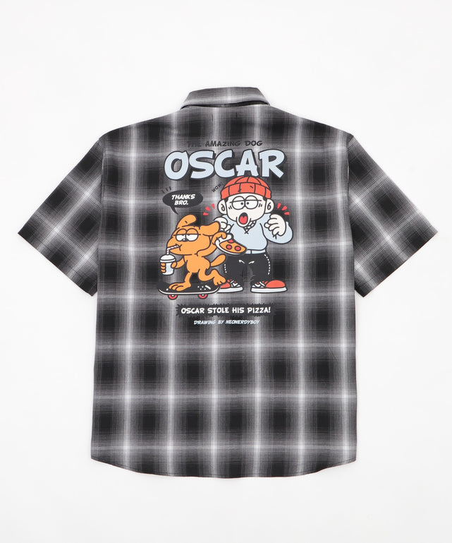 イラストオンブレチェックシャツ（SS）