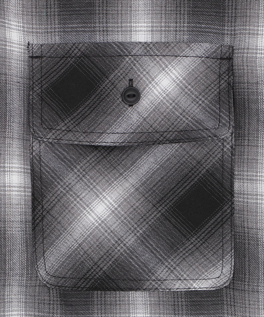 イラストオンブレチェックシャツ（SS）