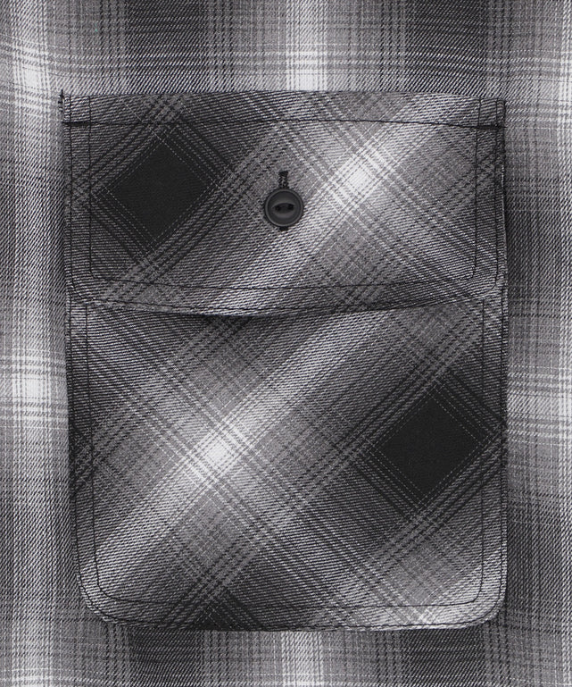 イラストオンブレチェックシャツ（SS）