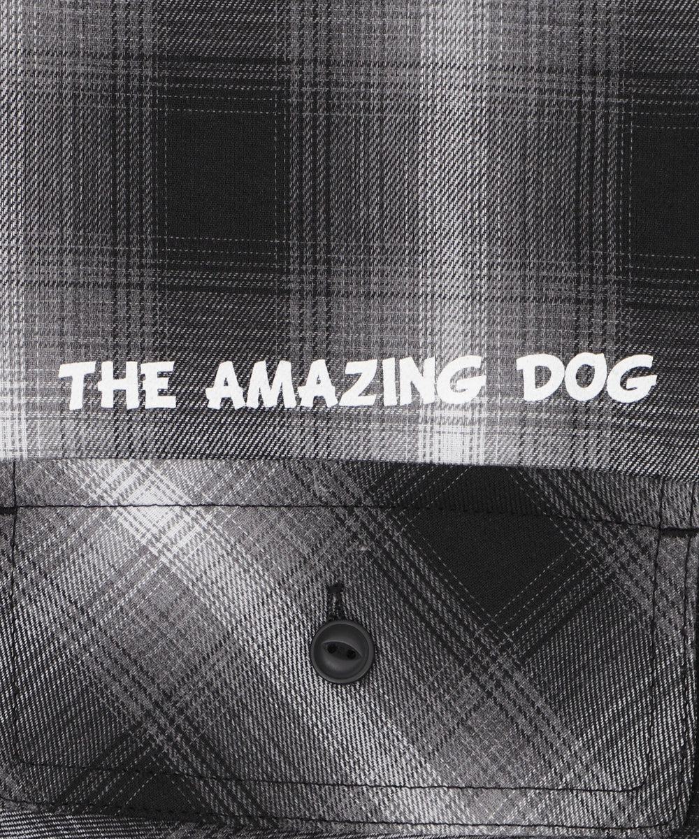 イラストオンブレチェックシャツ（SS）