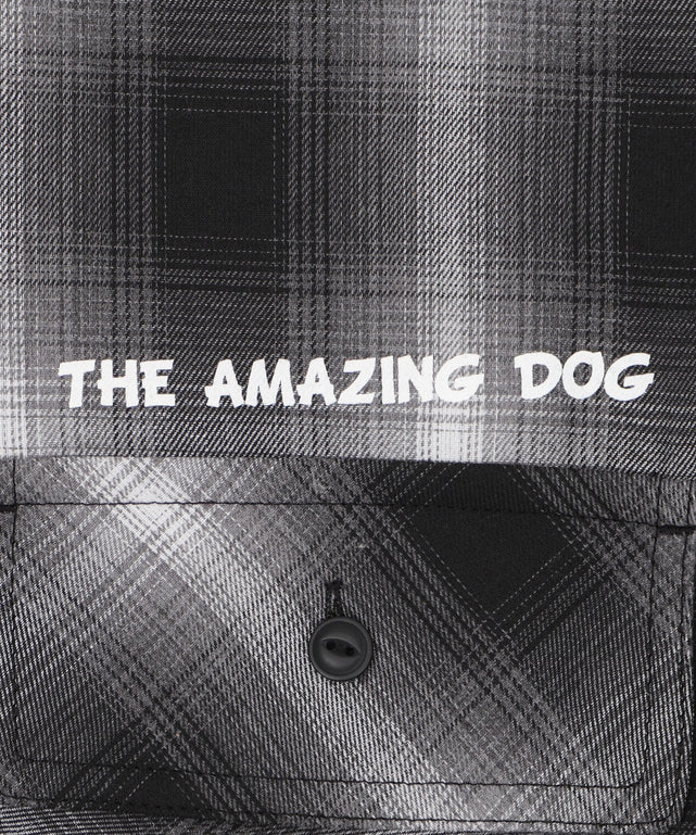 イラストオンブレチェックシャツ（SS）