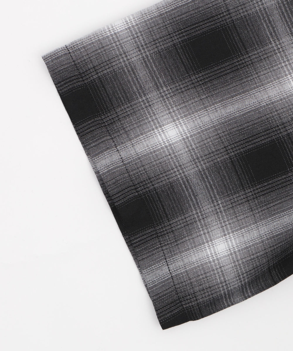 イラストオンブレチェックシャツ（SS）