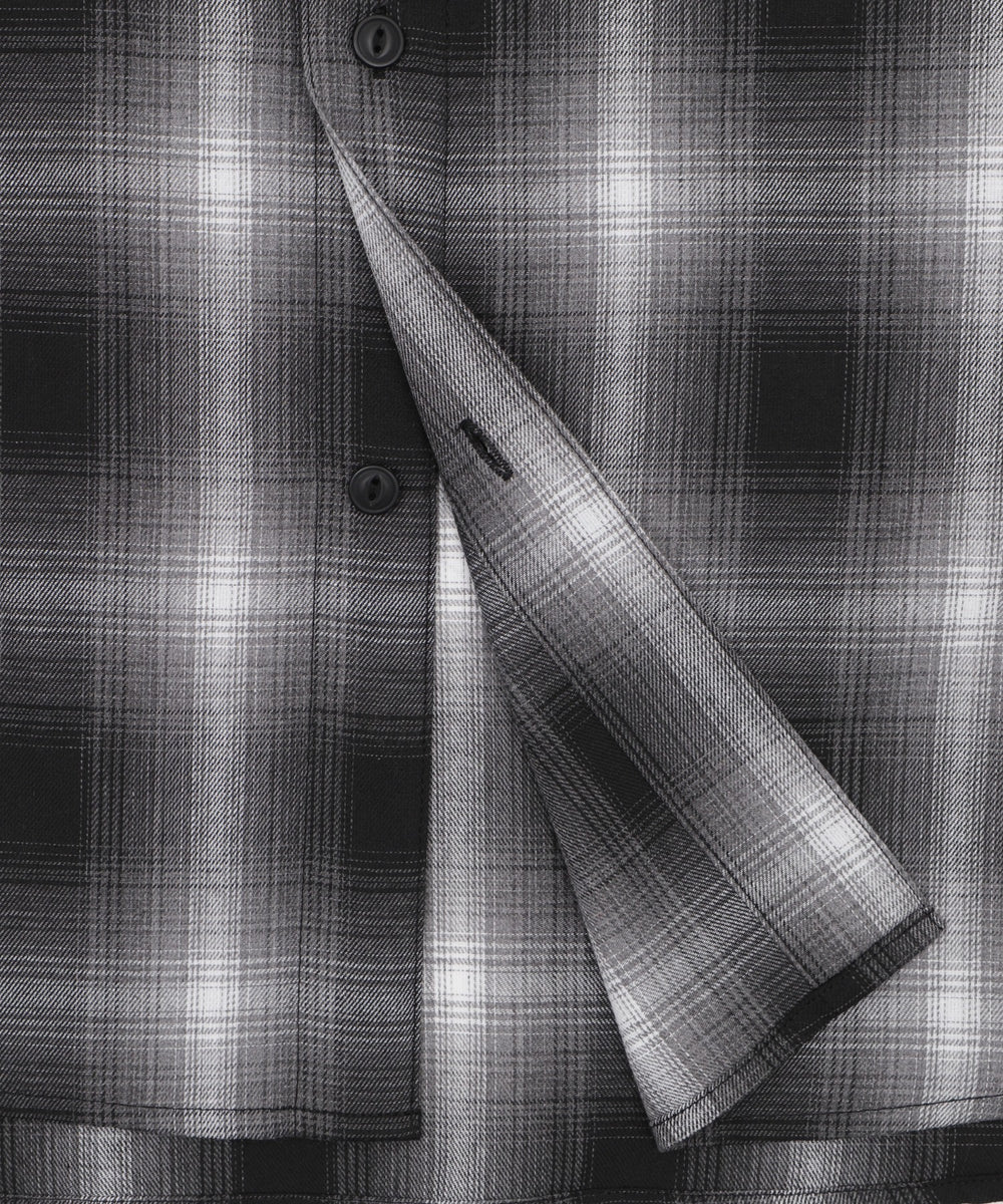 イラストオンブレチェックシャツ（SS）