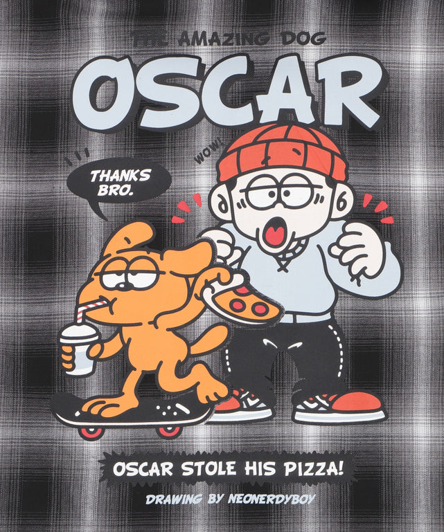 イラストオンブレチェックシャツ（SS）